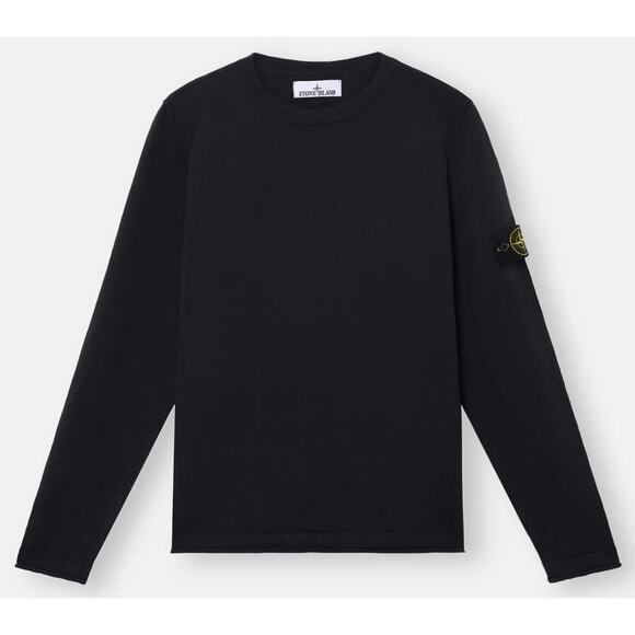 Stone Island Nylon Fleece Crewneck 711564546-V0029 Black Men’s Size Small - Picture 1 of 3